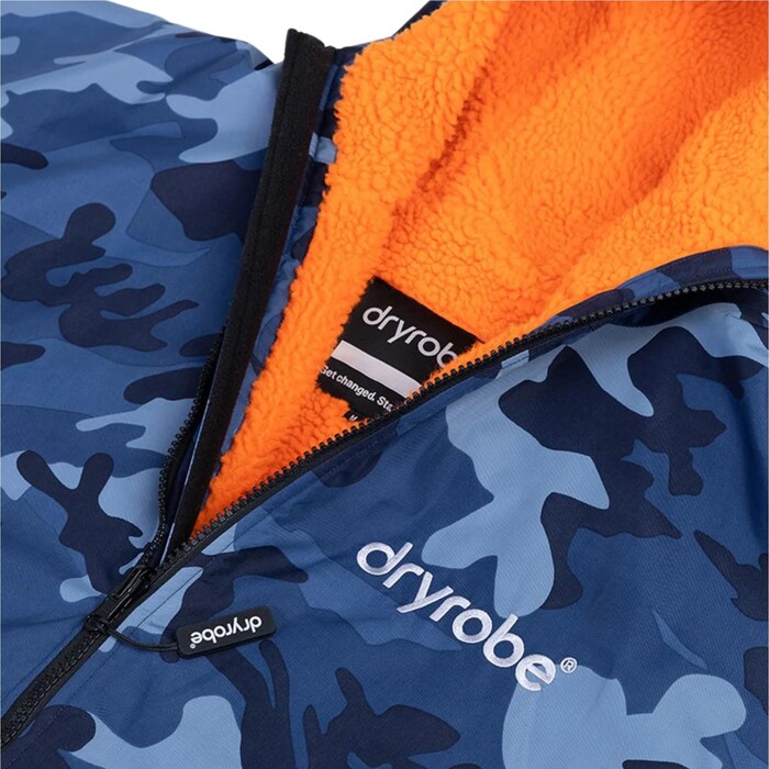 2024 Dryrobe Advance Cambiador De Manga Larga Robe V3 DALSV3 - Camuflaje Azul / Orange